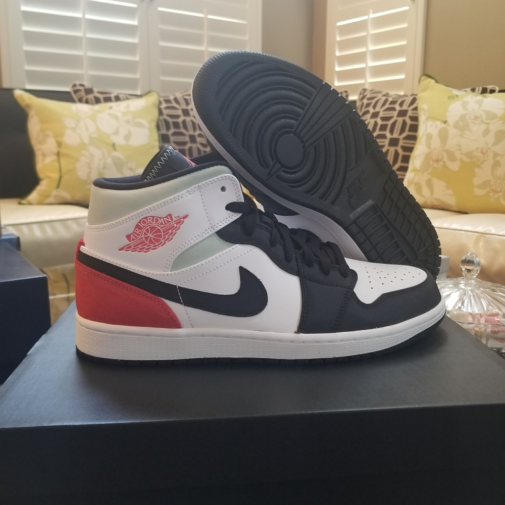 Air Jordan 1 Mid SE "Union" Black Toe Sz 10